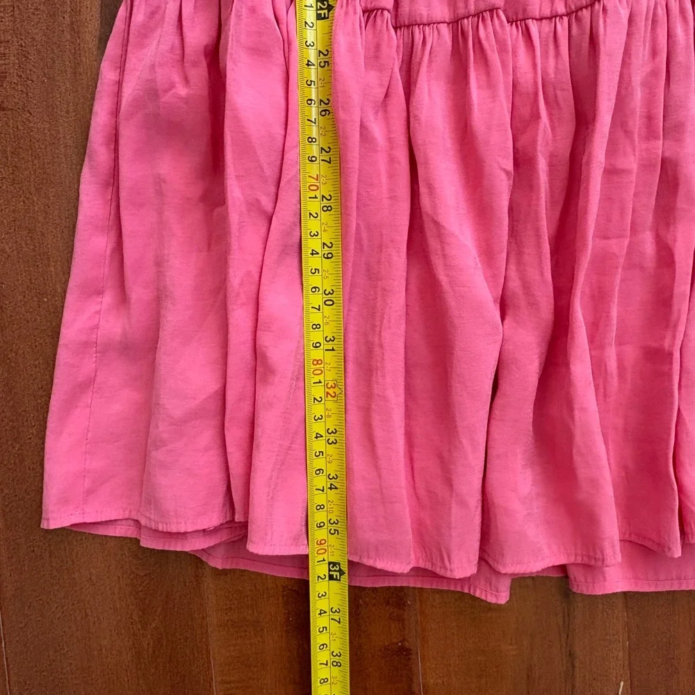 Mango Tiered V-Neck Mini Dress Womens Size 6‎ Pink